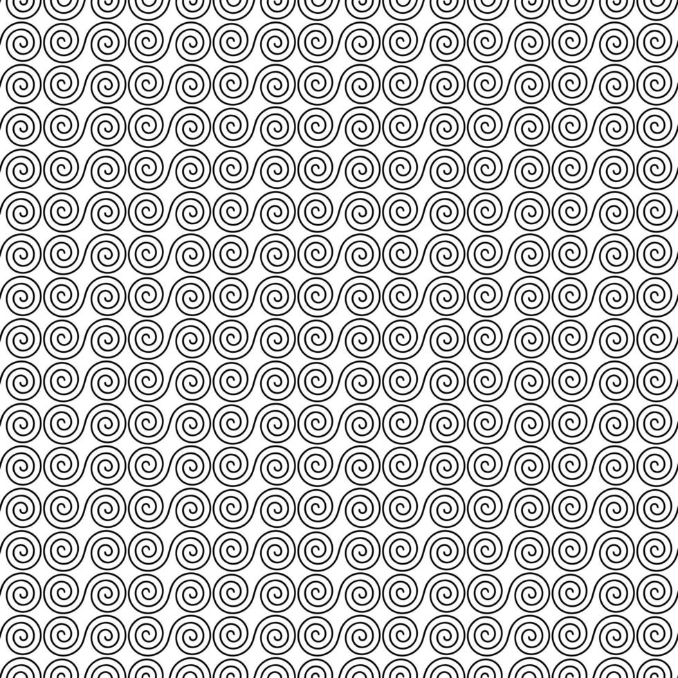 black white seamless scroll design vector pattern