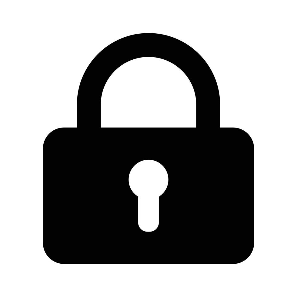 padlock icon isolated on white background vector
