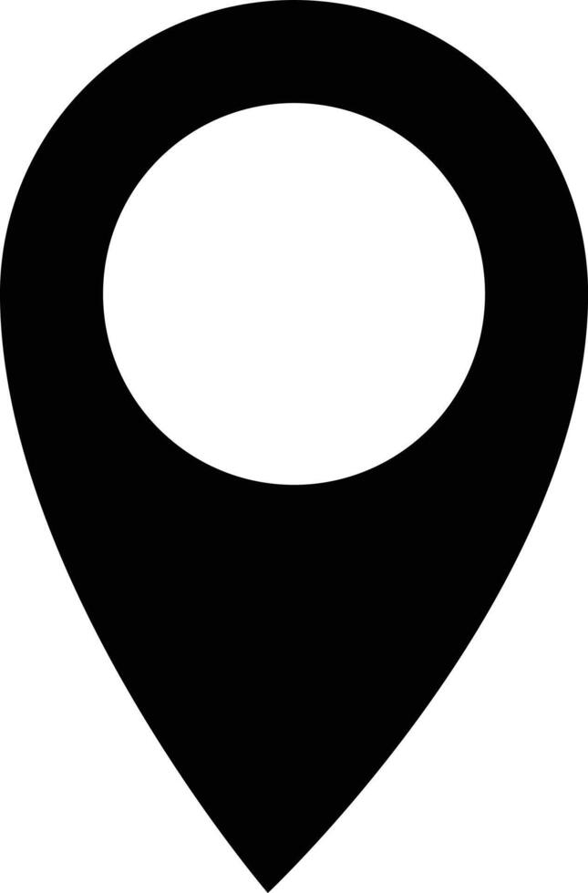 vector icon of simple forms of point of location