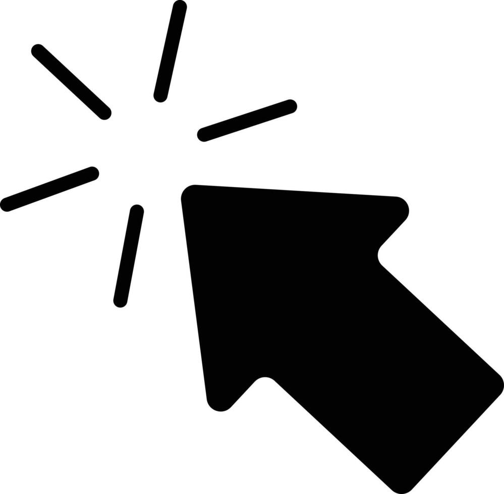 Cursor line icon. Vector symbol in trendy flat style on white background. Click arrow.