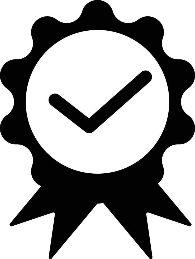 Approval check vector icon, flat style design