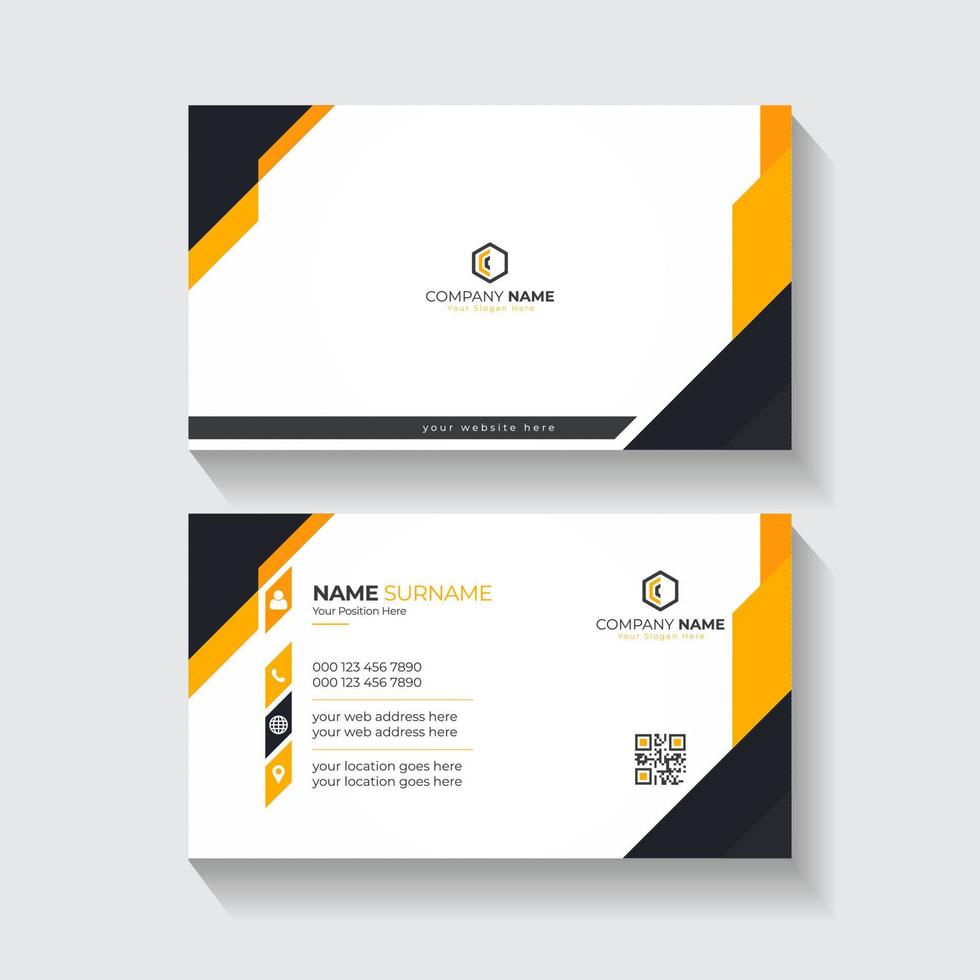 Elegant business card template with abstract background for business presentation vector