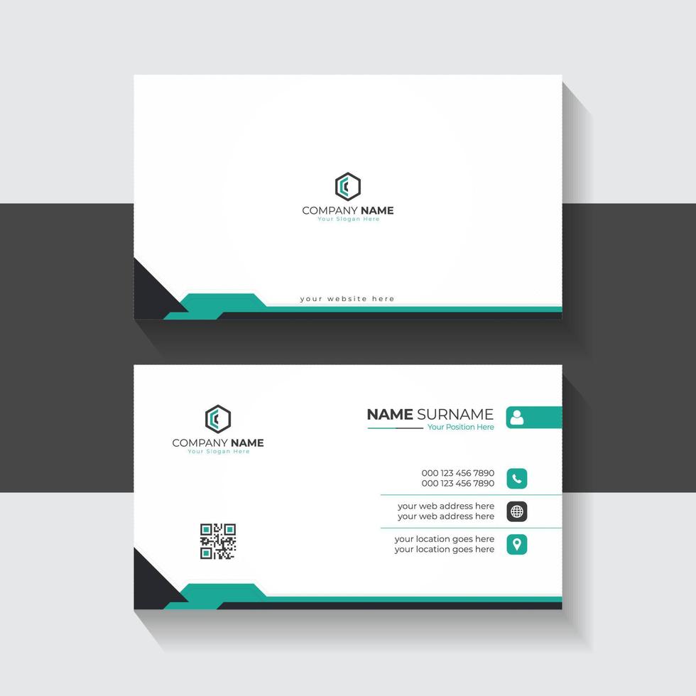 Clean and modern business card template abstract Layout for business presentation vector