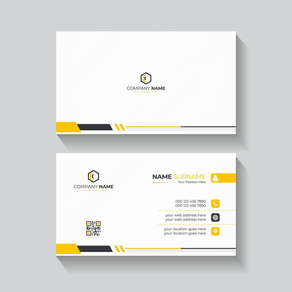 Clean Corporate business card template for business presentation vector