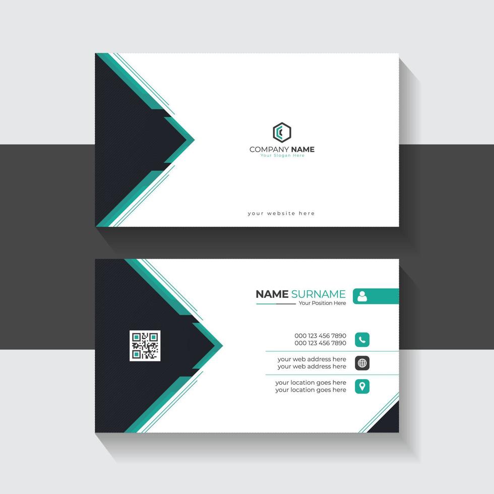 Modern Business Card Template, Professional Visiting Card Design Layout for business presentation vector