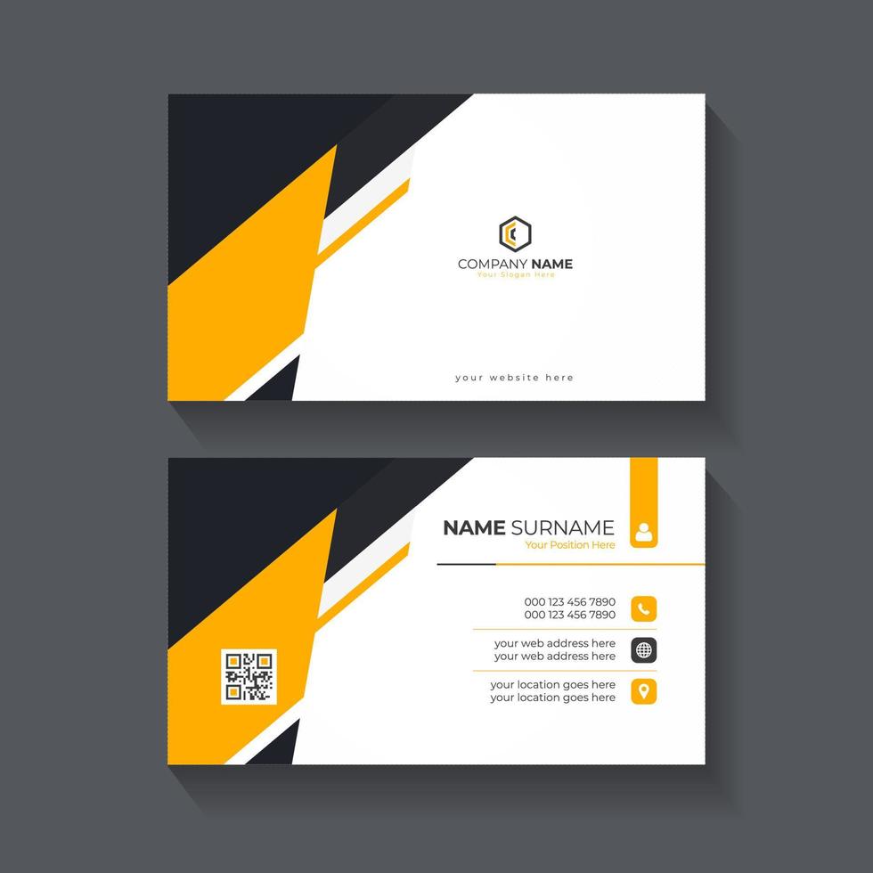 Professional abstract creative business card template for business presentation vector