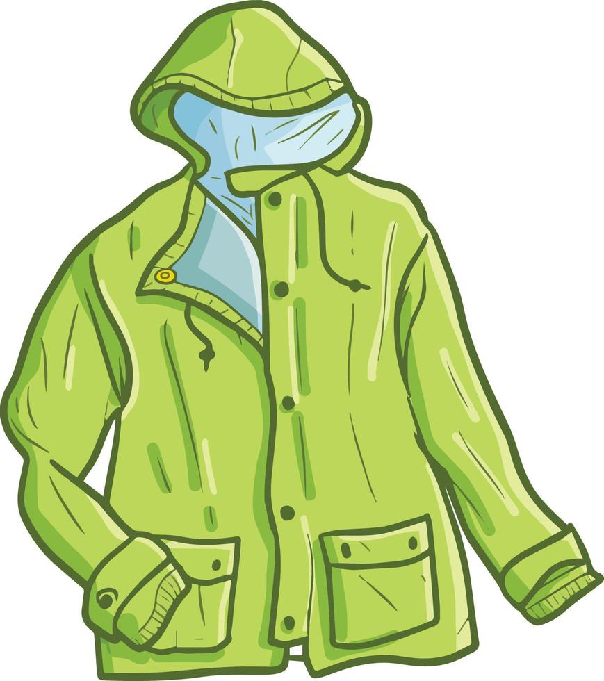 linda y frio verde impermeable vector