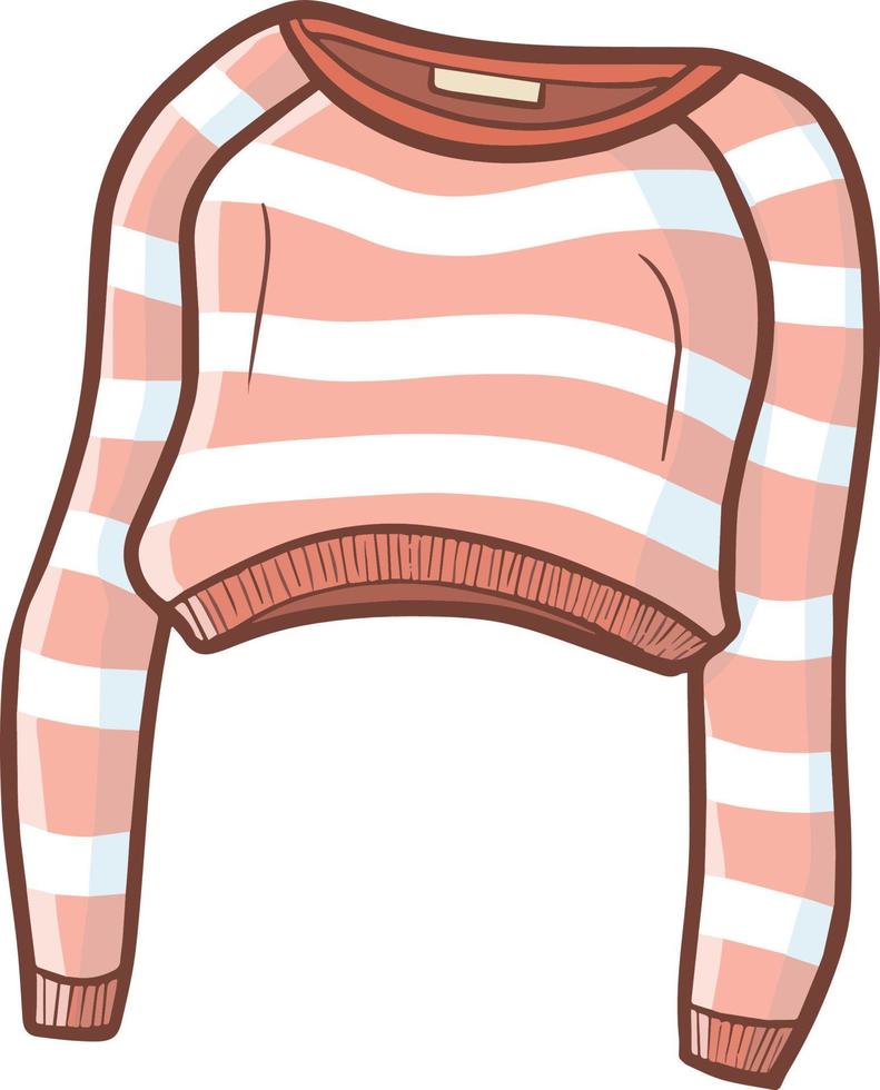 Funny and cute sexy pink stripes sweater for woman vector