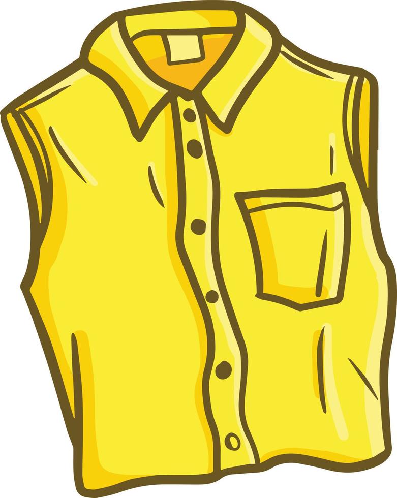 Cute and funny yellow sleeveless skirt vector