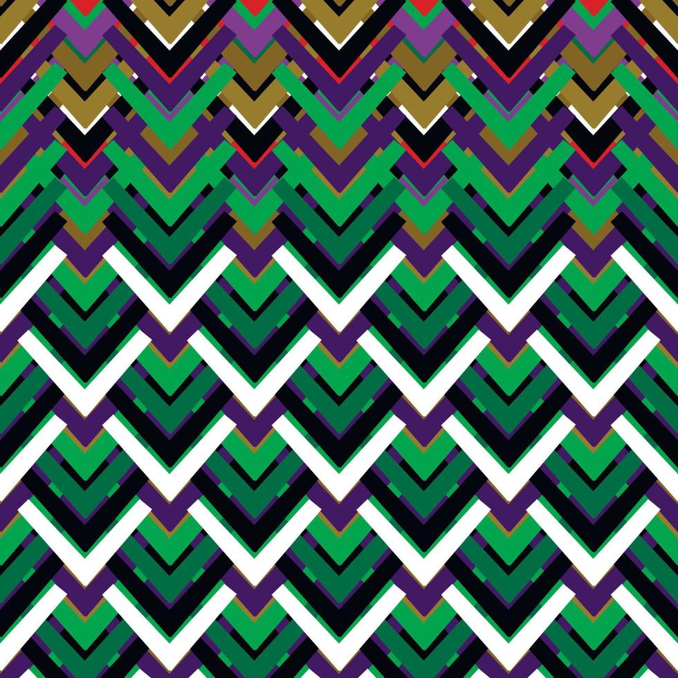 zigzag geometric rhombus seamless green and white african pattern with yellow shamrock vector