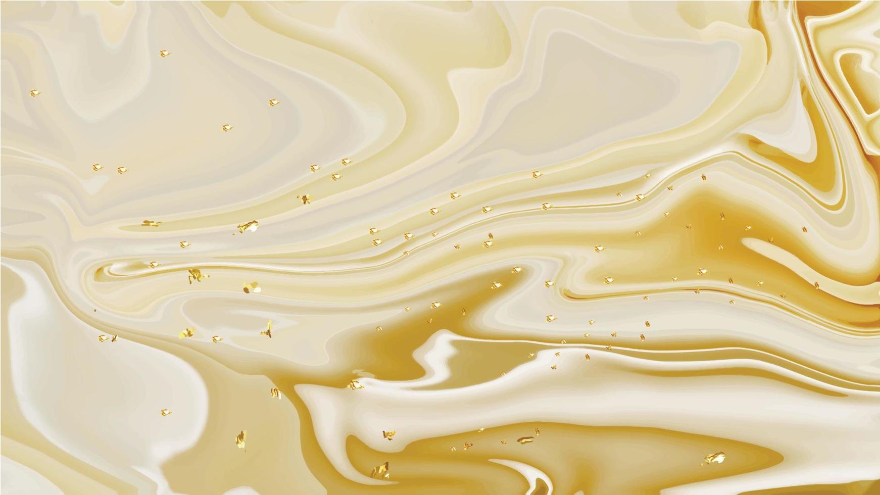 golden beige liquid marble texture cream tones abstract background vector