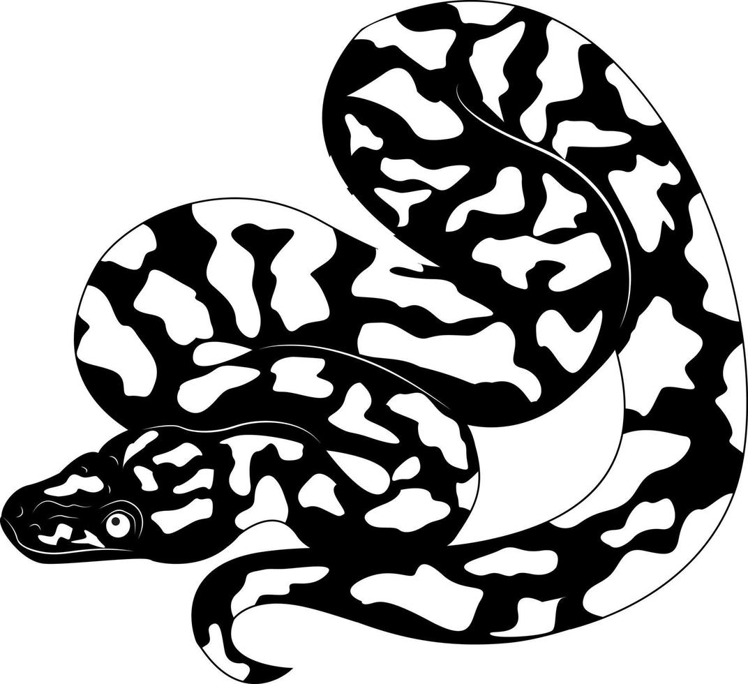 Viper snake. Tattoo. Poisonous reptile. Snake skin. Design element. vector