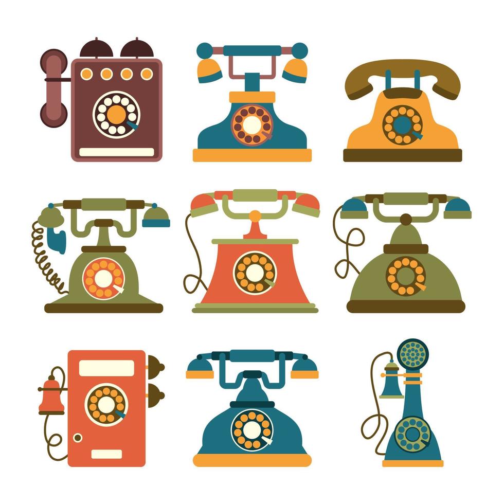 Colorful Pastel Vintage Retro Phone Cassette Cartoon with 1980s Style Vector Illustration