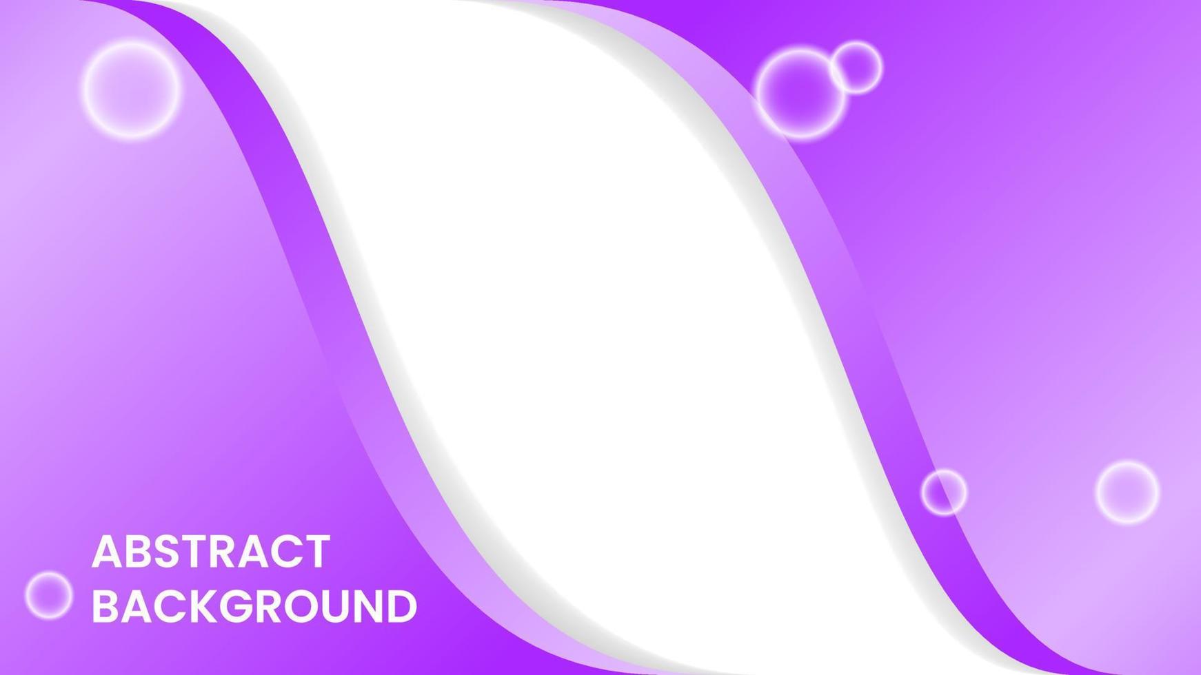 purple and white gradient abstract background with bubbles. simple, modern and copy space concept. used for backdrop, banner, flyer or brochure vector