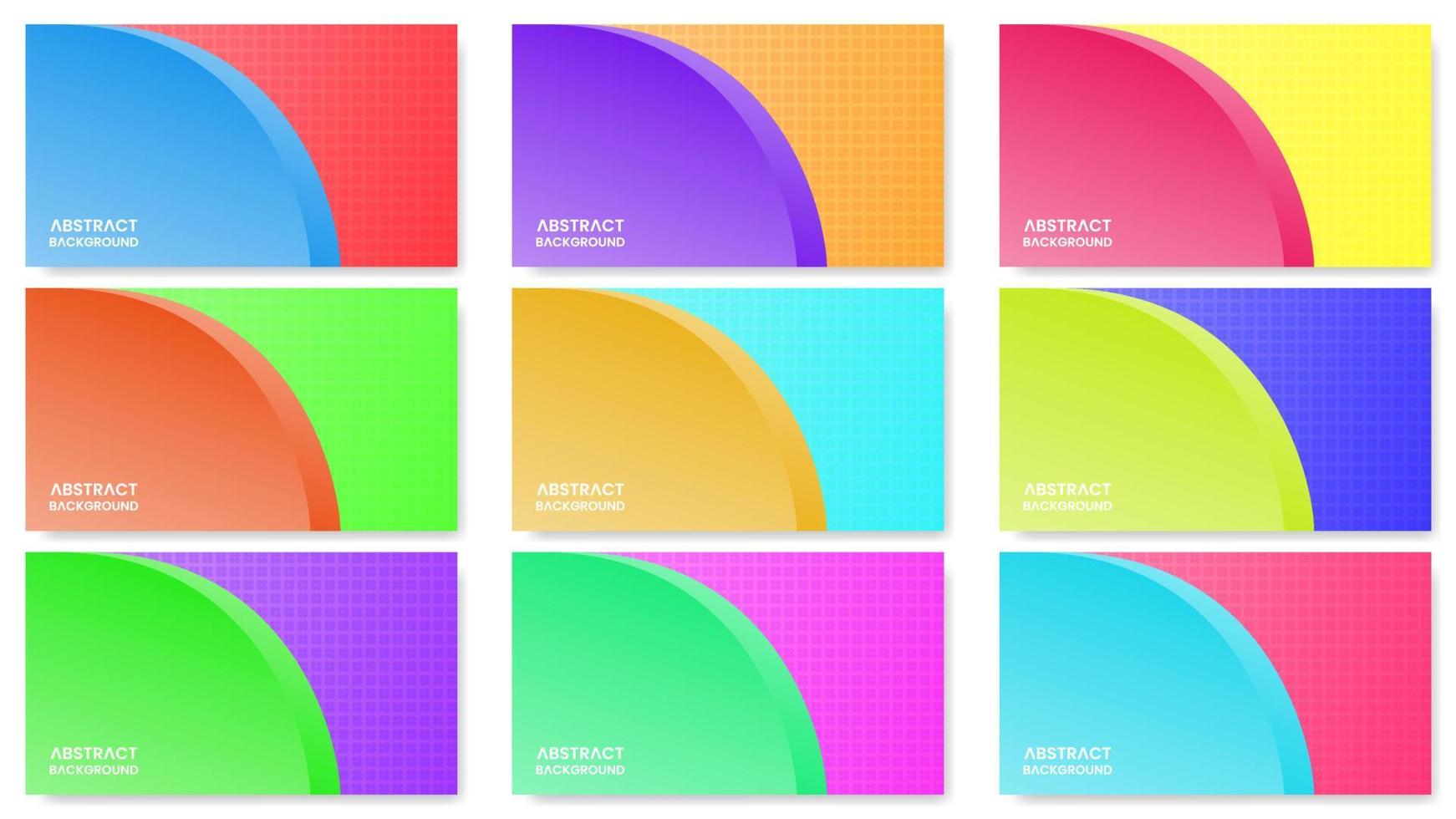 sets of colorful background with dots pattern. minimal, simple, modern and elegant concept. used for banner, wallpaper, copy space and landing page vector