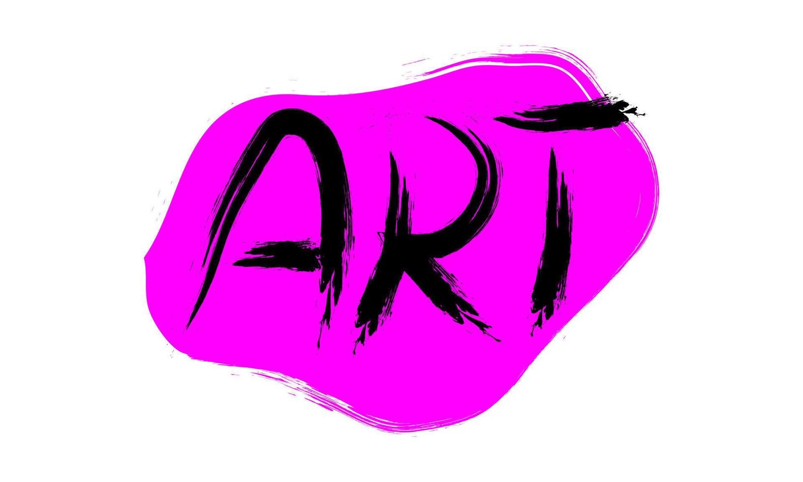 Graffiti Art word on pink background. Hand drawn vector