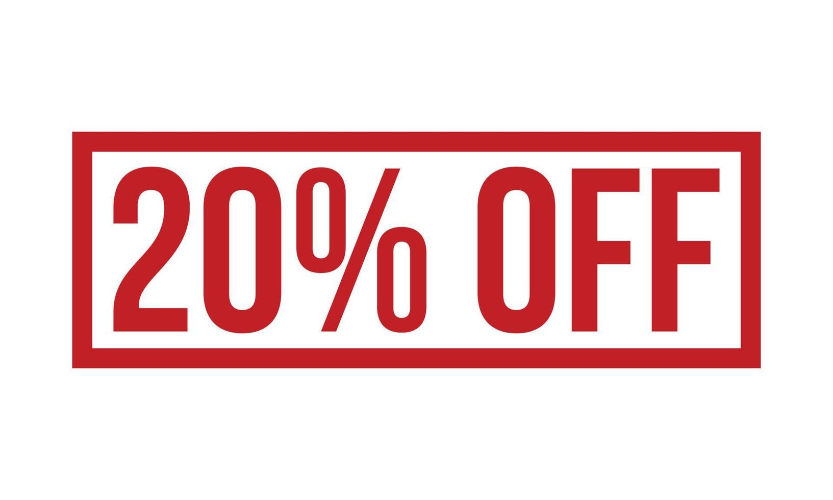 20 Percent Off Rubber Stamp vector