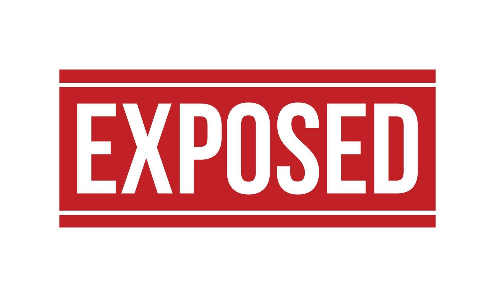 Exposed Rubber Stamp. Red Exposed Rubber Grunge Stamp Seal Vector Illustration - Vector
