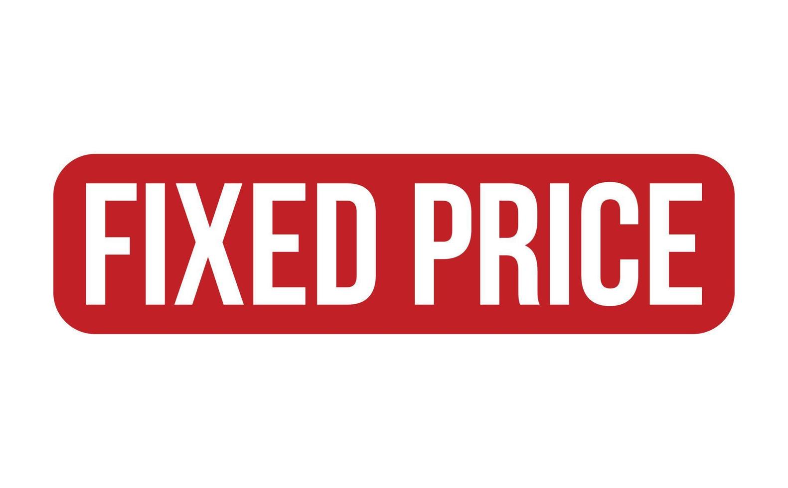 Fixed price Rubber Stamp. Red Fixed price Rubber Grunge Stamp Seal