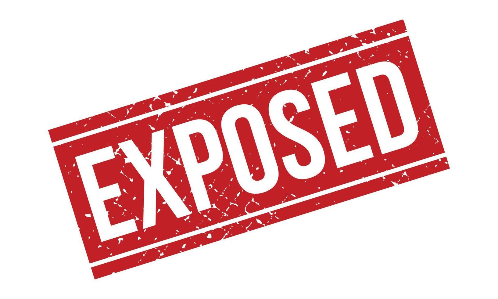 Exposed Rubber Stamp. Red Exposed Rubber Grunge Stamp Seal Vector Illustration - Vector