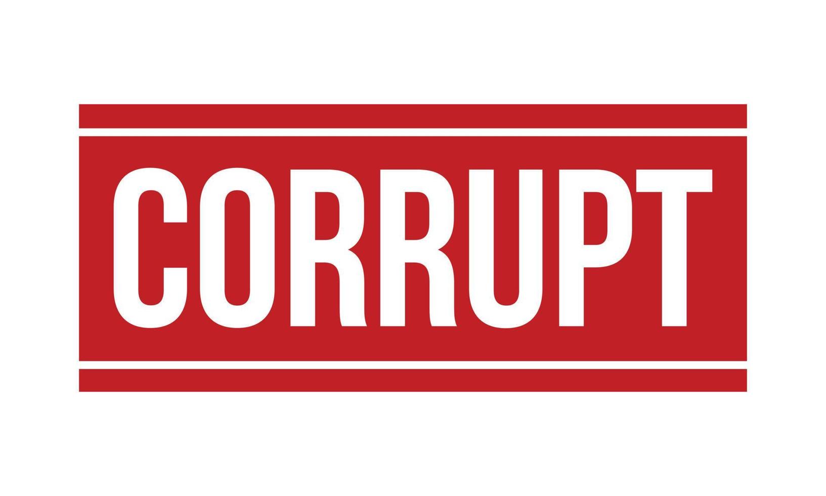 Corrupt Rubber Grunge Stamp Seal Vector Illustration
