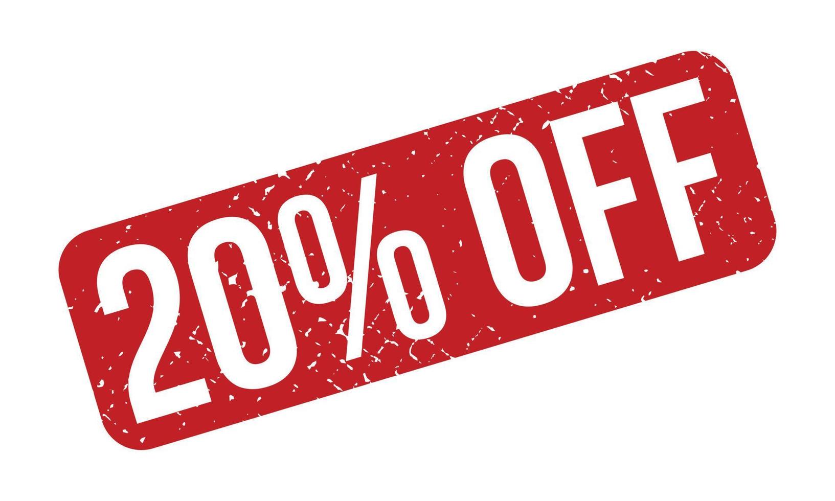 20 Percent Off Rubber Stamp vector