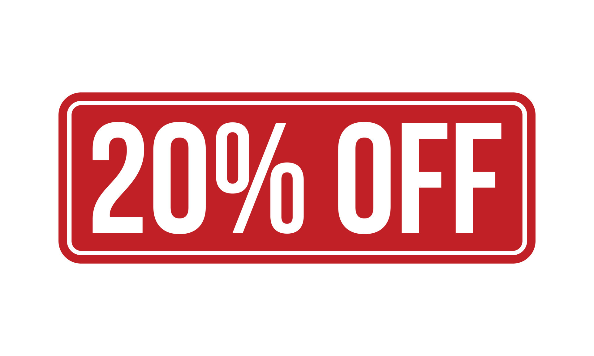 20 Percent Off Rubber Stamp 21334600 Vector Art At Vecteezy