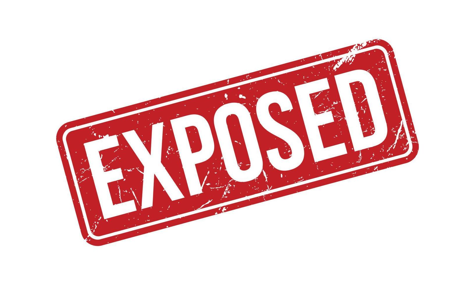 Exposed Rubber Stamp. Red Exposed Rubber Grunge Stamp Seal Vector Illustration - Vector