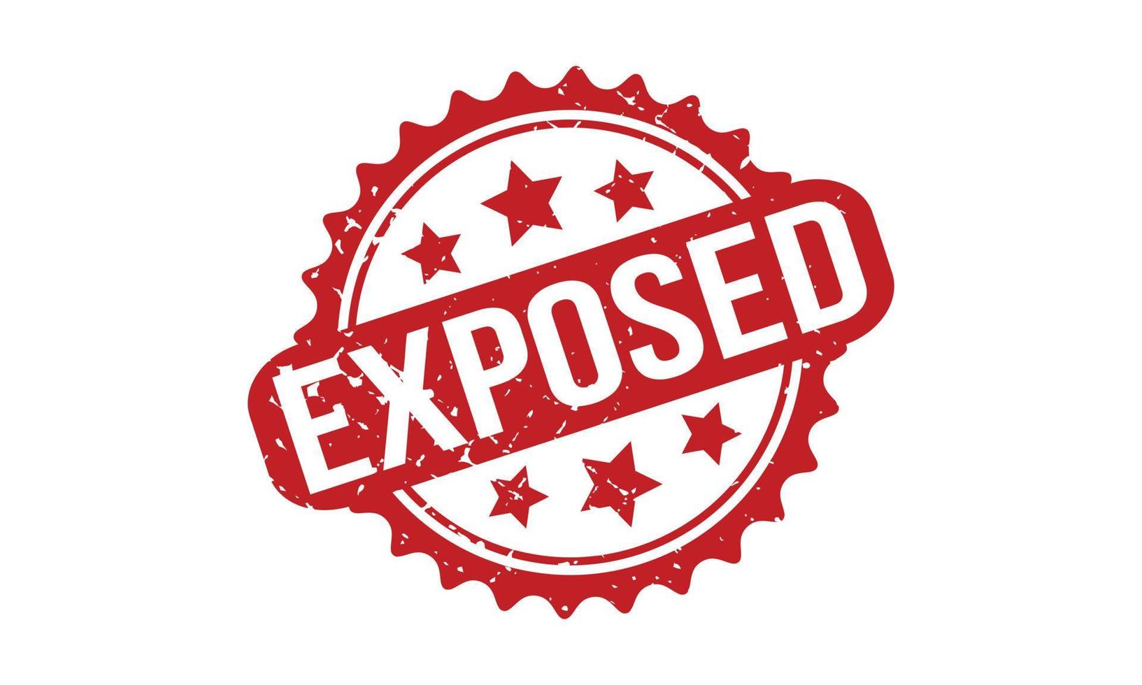 Exposed Rubber Stamp. Red Exposed Rubber Grunge Stamp Seal Vector Illustration - Vector