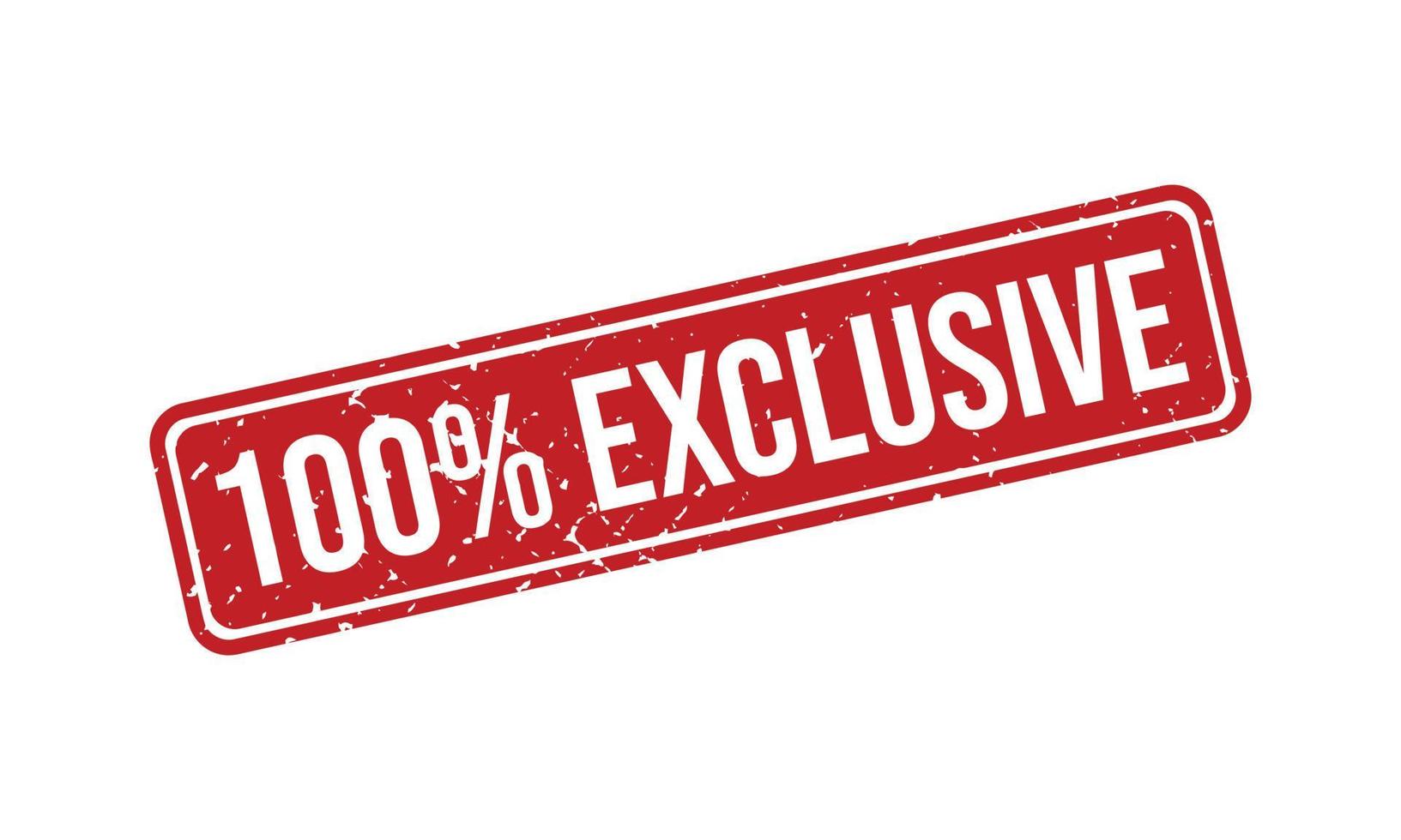 100 Percent Exclusive Rubber Stamp vector