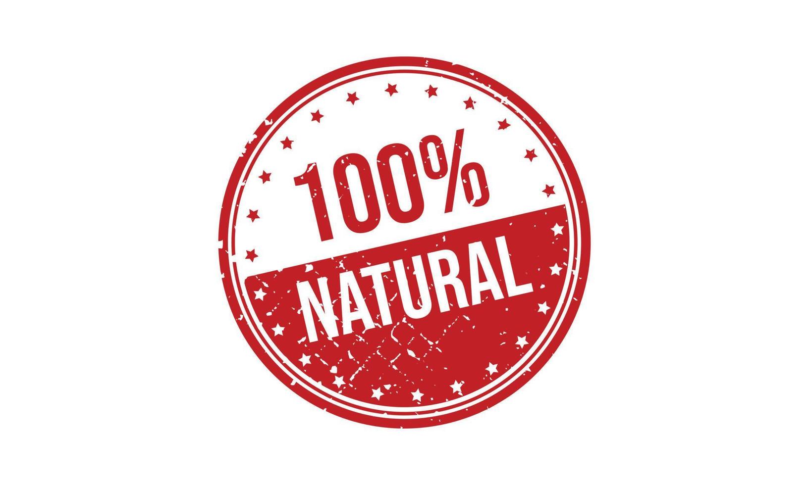 100 por ciento natural caucho sello vector