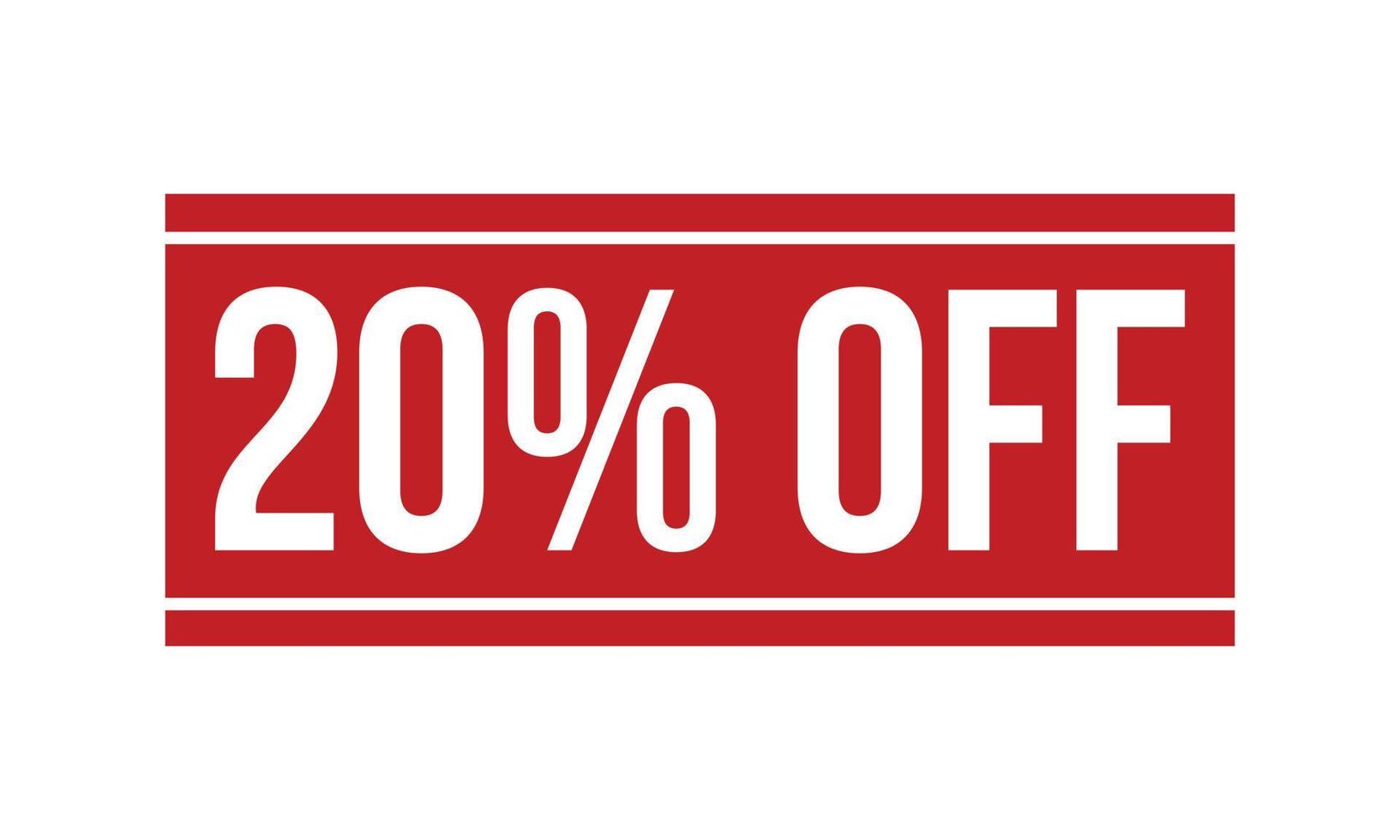 20 Percent Off Rubber Stamp vector