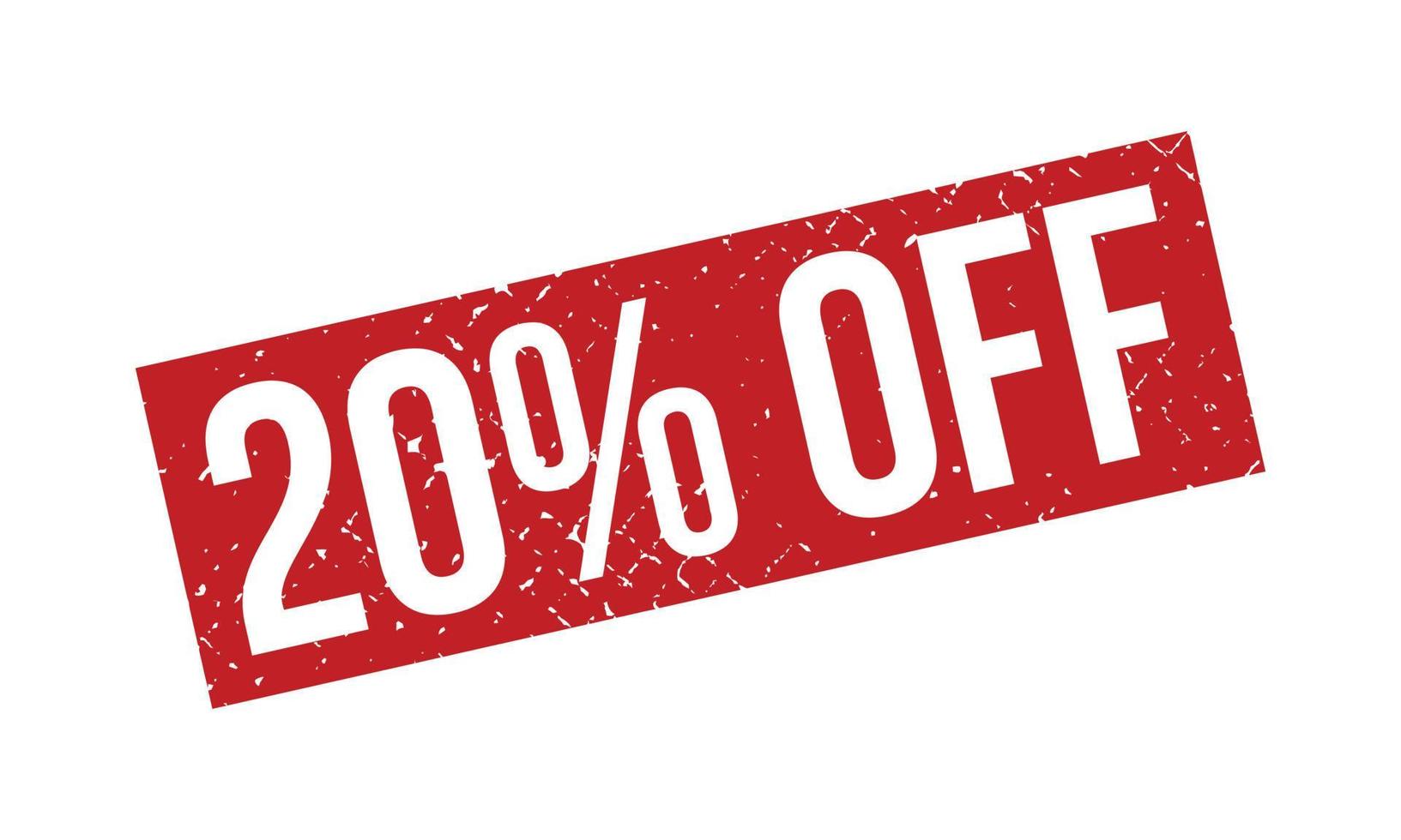 20 Percent Off Rubber Stamp vector