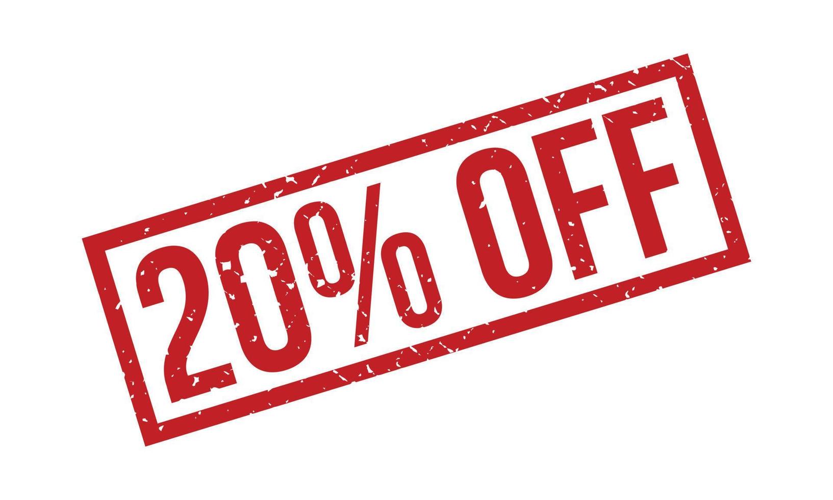 20 Percent Off Rubber Stamp vector