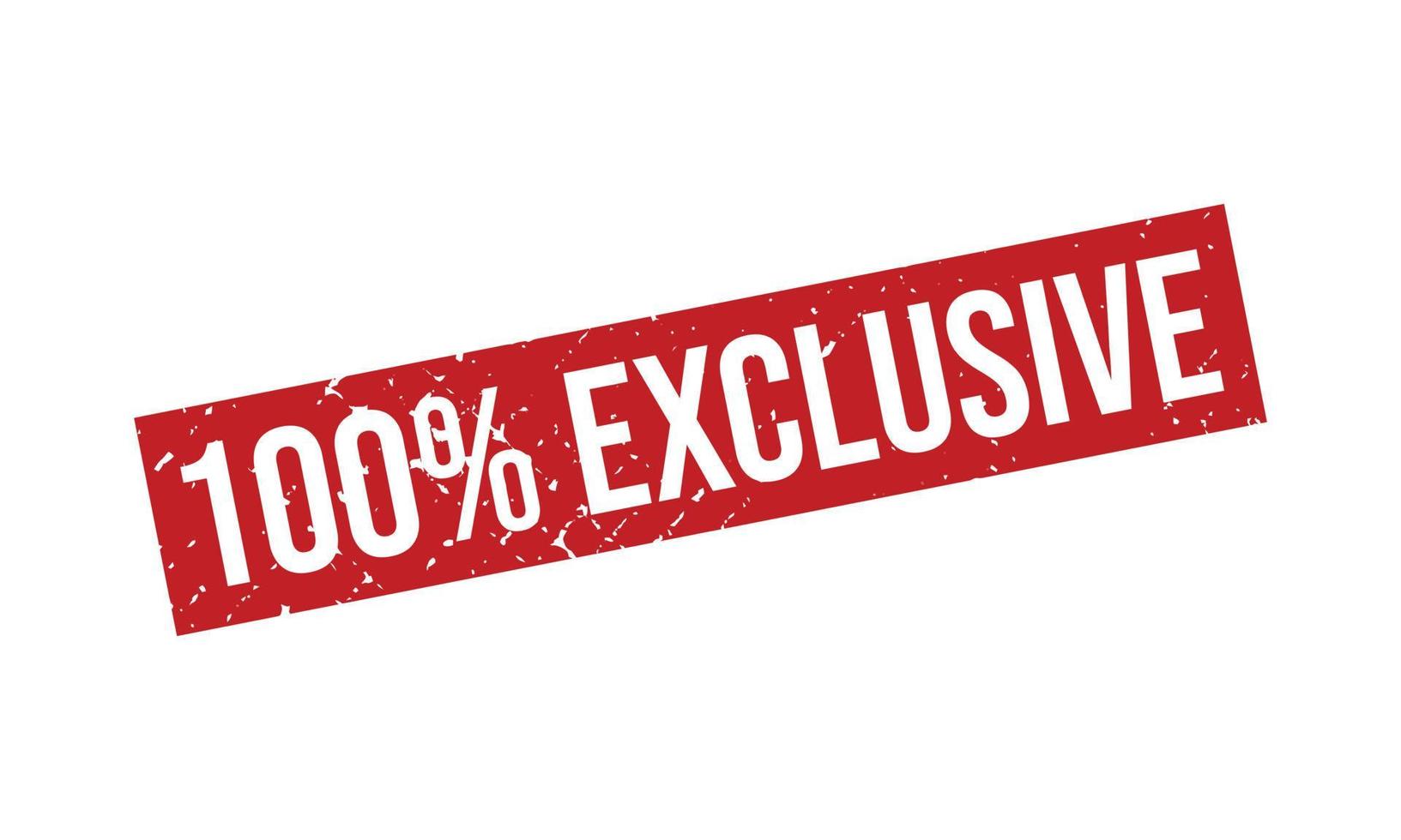 100 Percent Exclusive Rubber Stamp vector