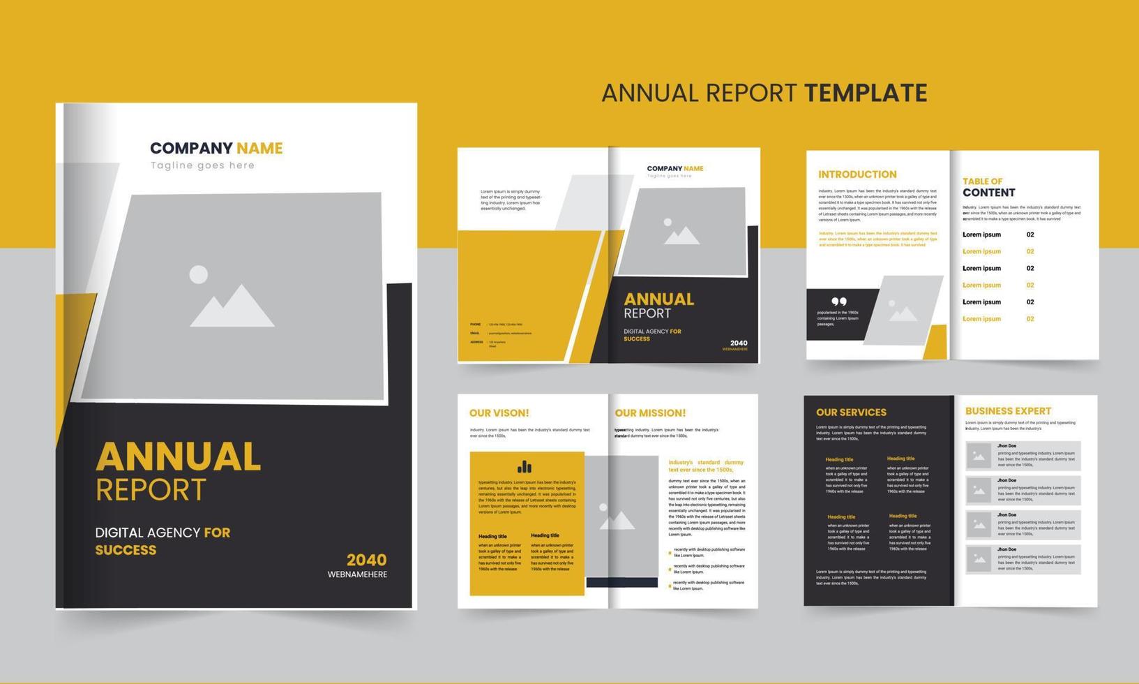 Annual Report Template design vector