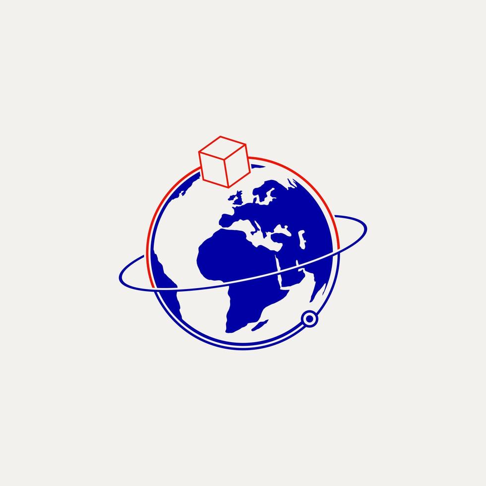 global expedición Rápido vector logo. globo mapa logo