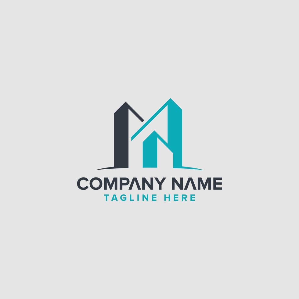 company logo with building forming vector