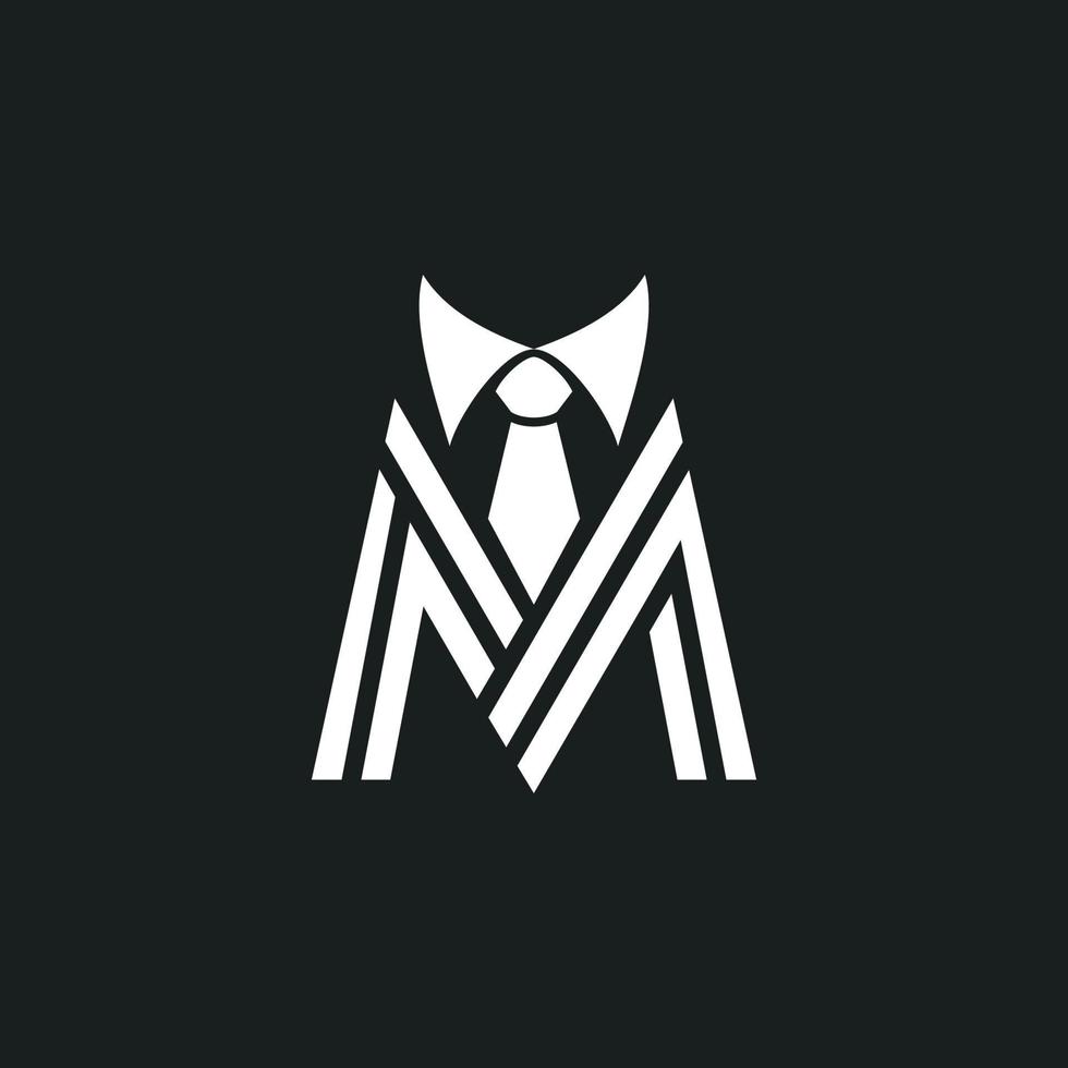 letter M business employee logo vector