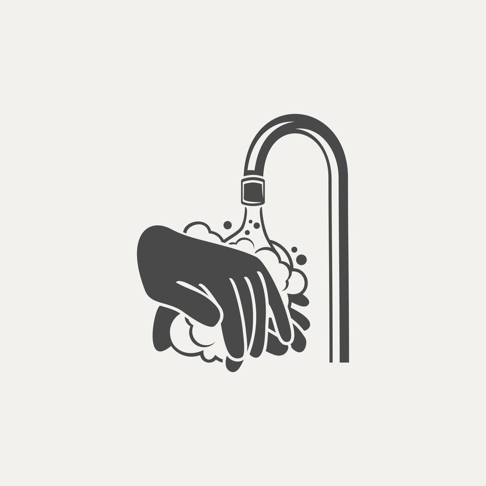 unique washing hands icon vector