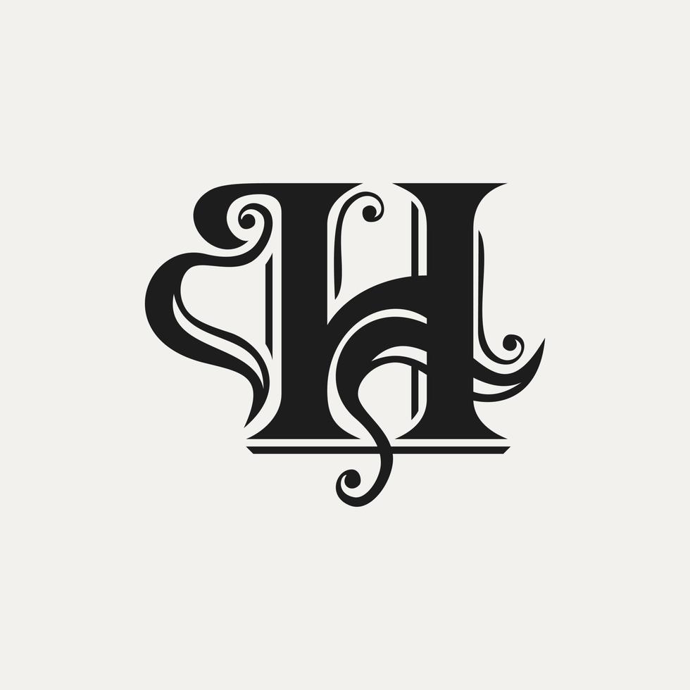 unique H design logo for your company vector