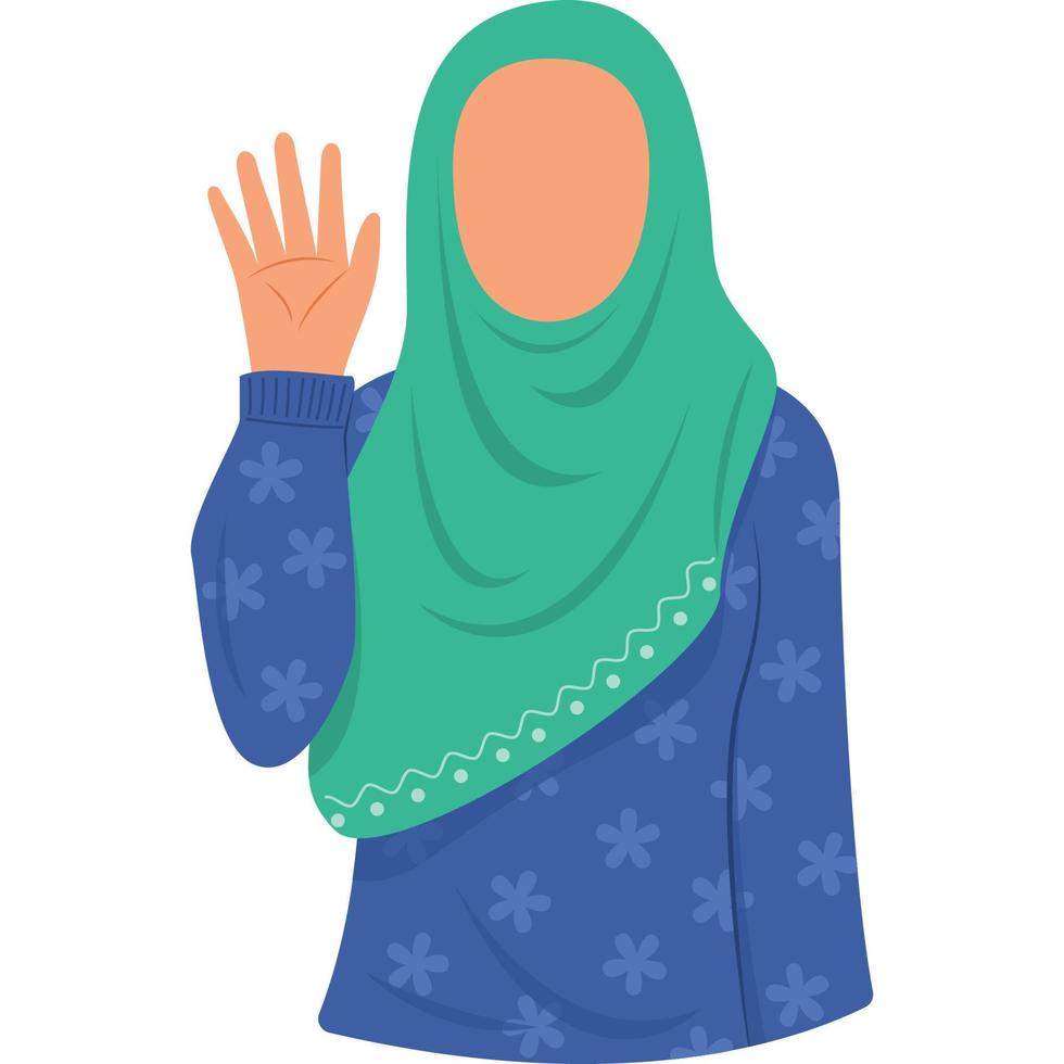 Muslimah which can easily edit or modify vector