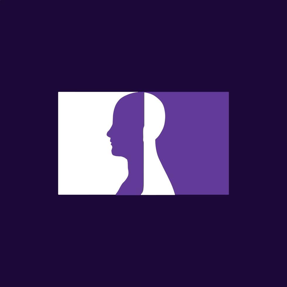 Human Technology Logo Design Suited for AI Tech vector