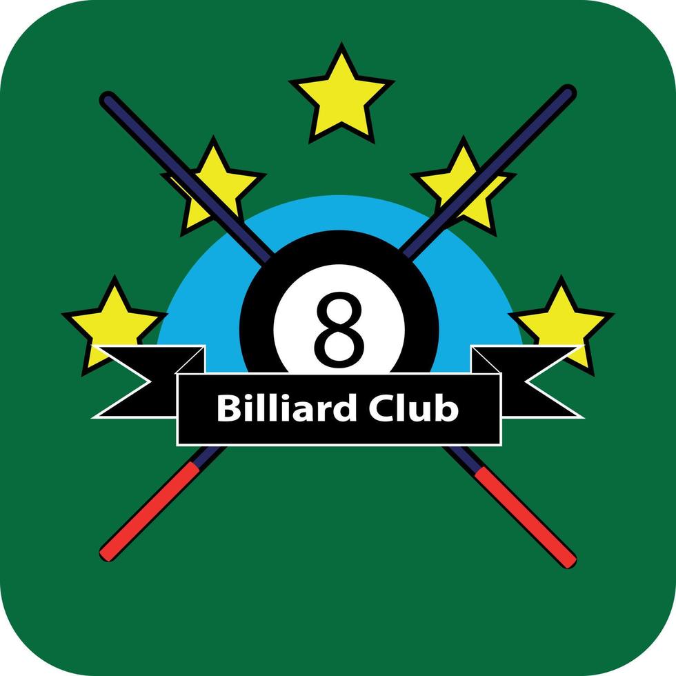 de billar club logo diseño vector
