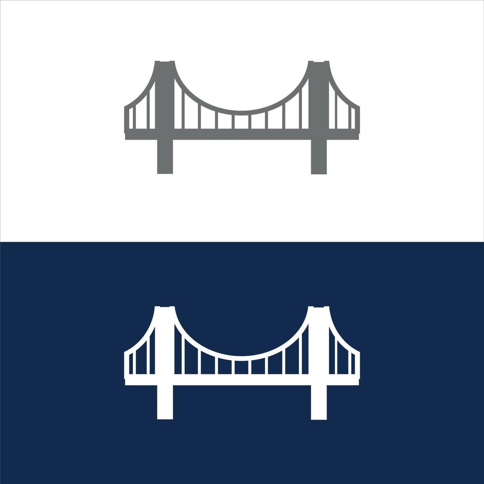 sencillo puente logo diseño vector