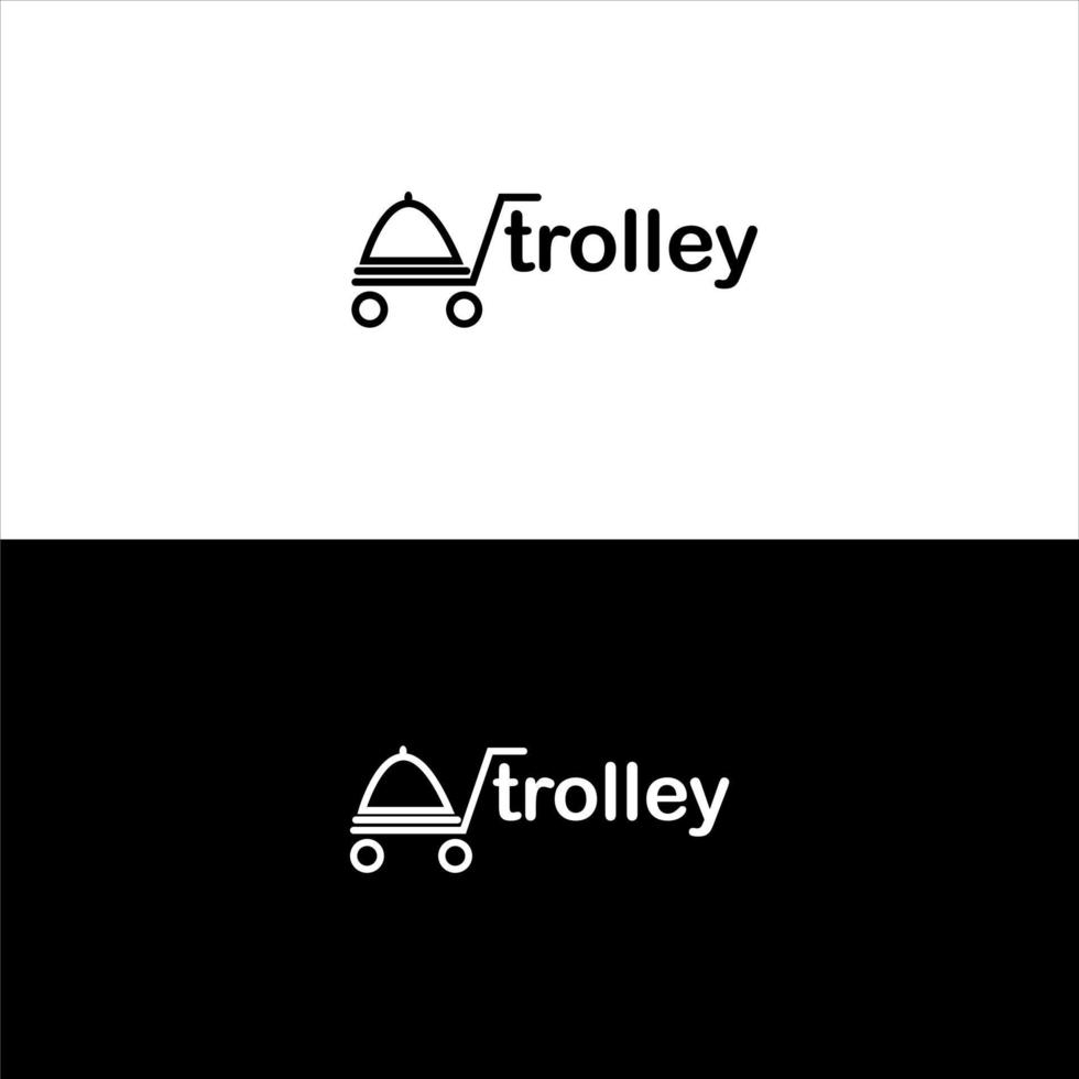 Trolley Simple Logo Design vector