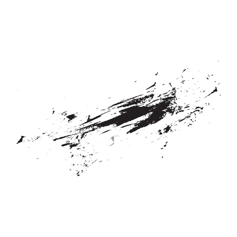 Black Abstract Brush Made Using Real Ink vector