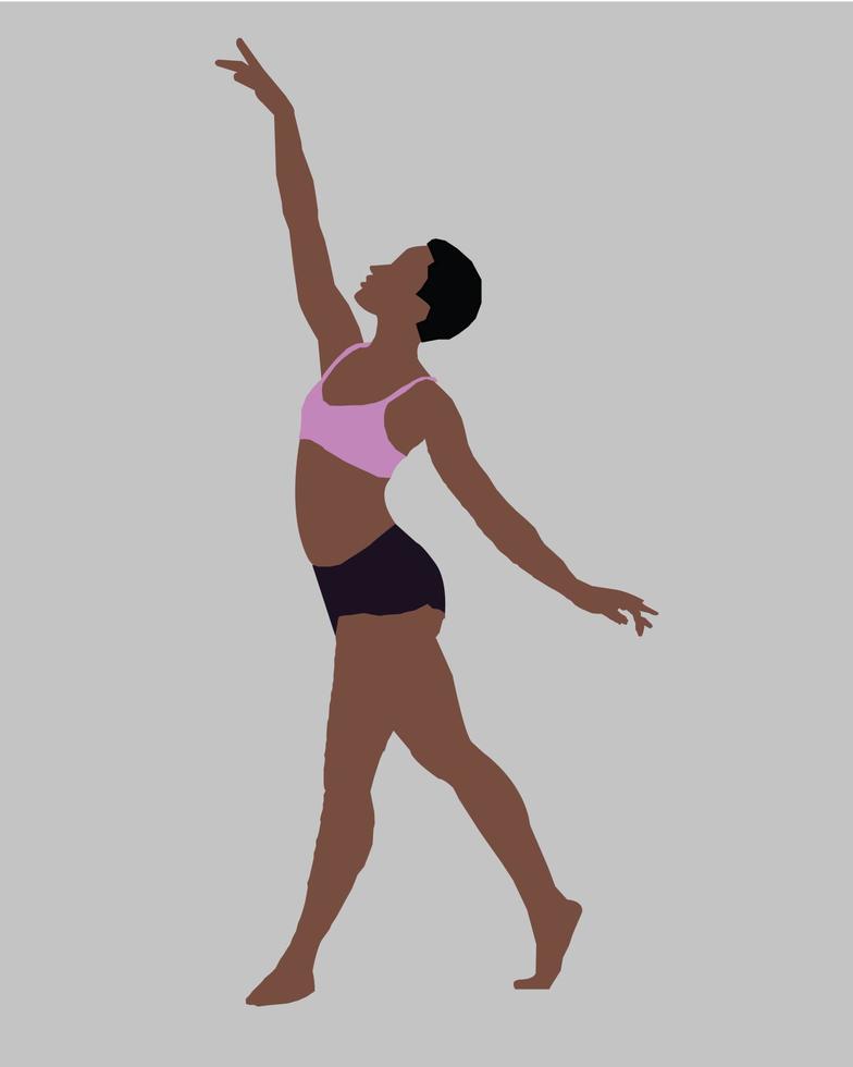 bailando mujer plano diseño vector