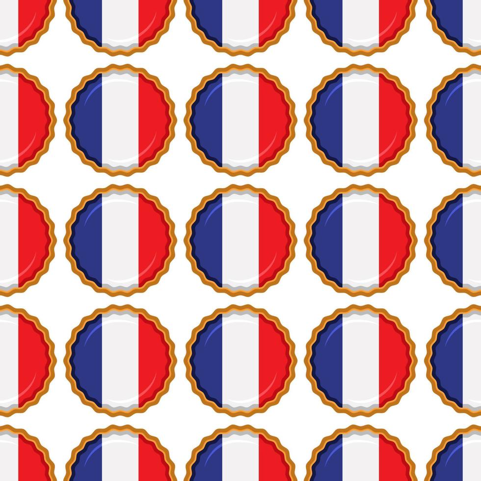 modelo Galleta con bandera país Francia en sabroso galleta vector