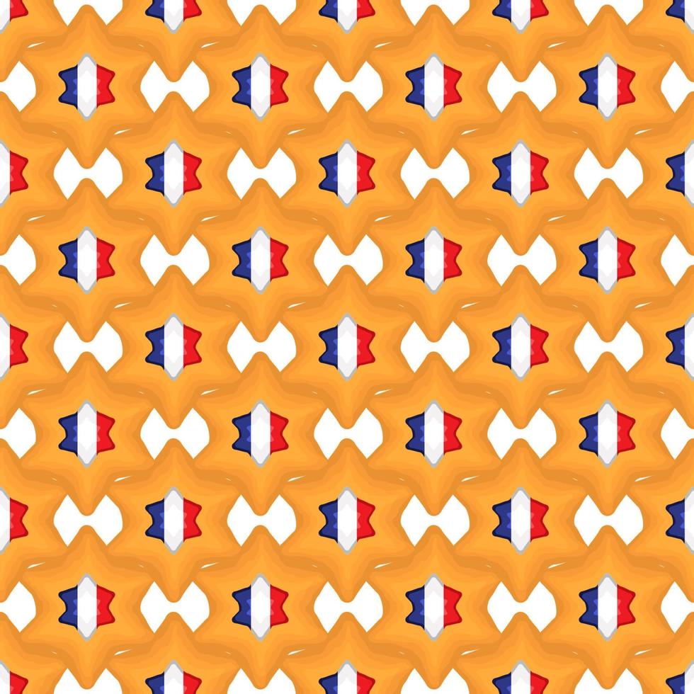 Pattern cookie with flag country France in tasty biscuit vector
